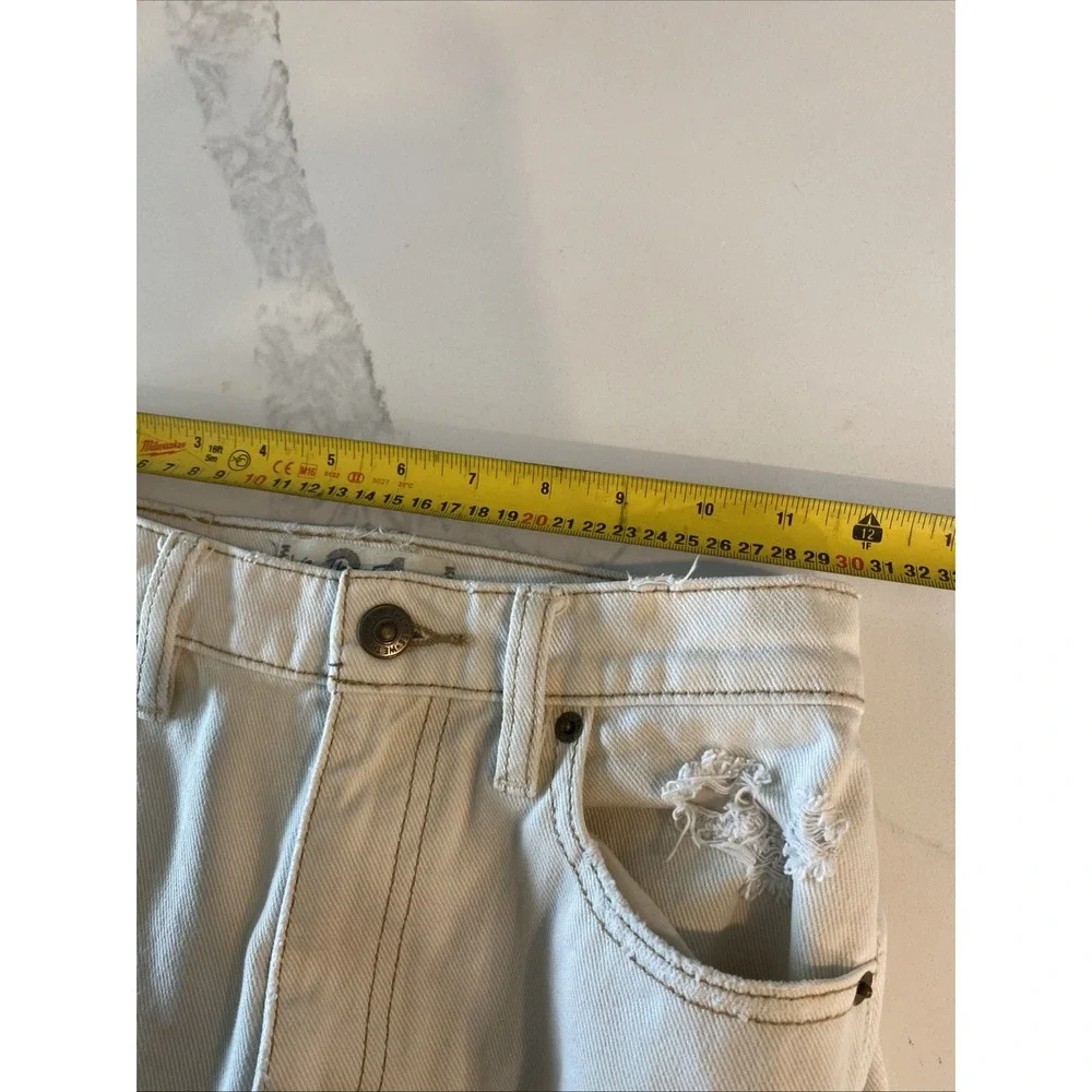 We The Free Crvy WomensJeans‎ Cream 24 High Rise Classic Boho Distressed